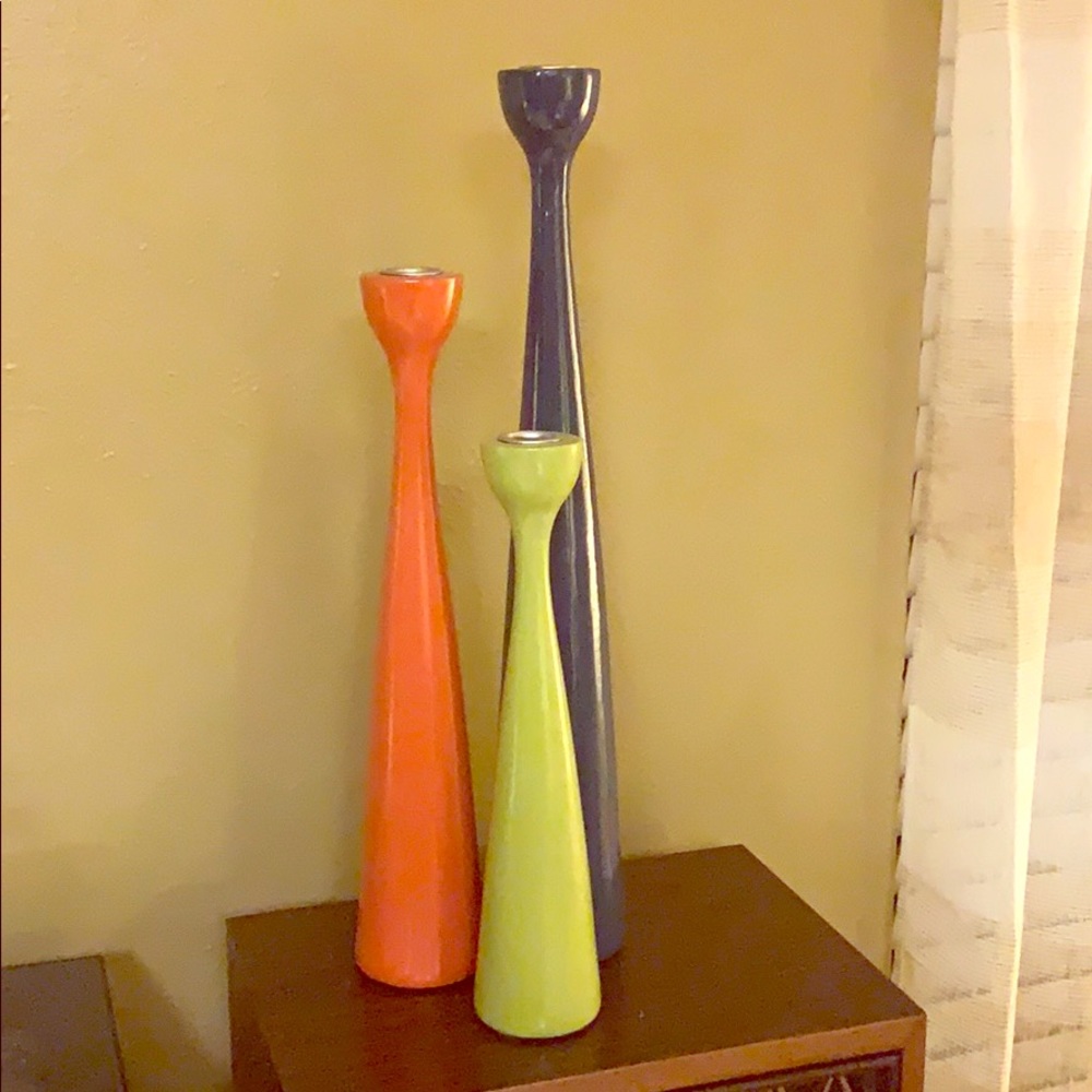 MCM style tapered candle holders